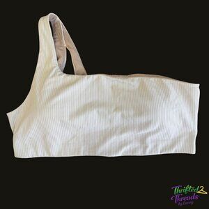 Lululemon Ribbed Bandeau Bra Top Cream | Fits Like Large
